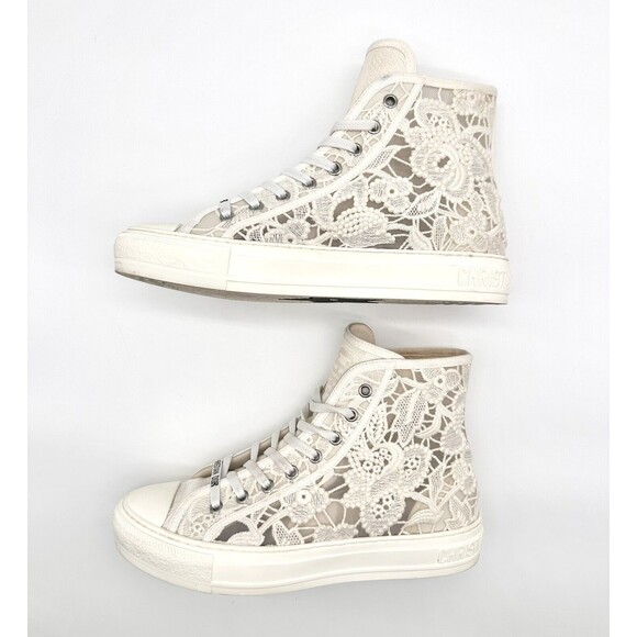 Dior walk n dior Macrame High Top Sneakers Embroidered EU 39 US 9 - Picture 8 of 12
